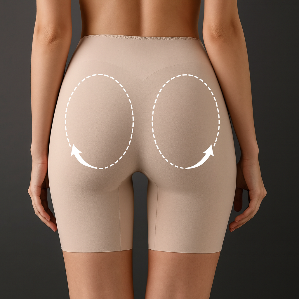 Women High-Waist Ice Silk Underwear with Tummy-Control & Hip-Lifting