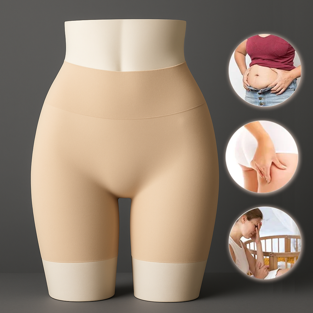 Women High-Waist Ice Silk Underwear with Tummy-Control & Hip-Lifting