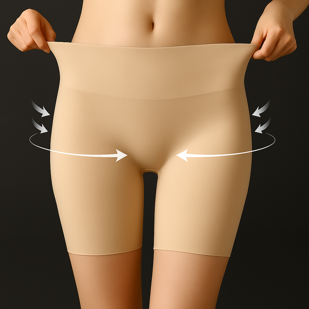 Women High-Waist Ice Silk Underwear with Tummy-Control & Hip-Lifting